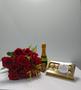Imagem de Buquê 12 Rosas Vermelhas Chocolate e CHANDON