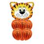 Imagem de Buque de Balões Animal Print 24"- Tigre - 01 Balão Metalizado + 6 Balões Látex - Partiufesta - Rizzo