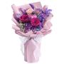 Imagem de Buquê de Flores Preservadas Rosa Roxa - Flores Dobradas