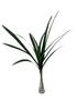 Imagem de Buquê de folha de orquídea  de silicone, 12 folhas longas, verde, 64 cm