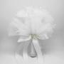 Imagem de Buquê de Noiva Artesanal com Flores e Laço Branco