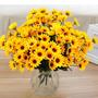 Imagem de Buquê Girassol Mini Com 22 Flores Artificial Arranjos 