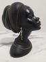 Imagem de Busto Africana rosto Estatueta 25cm em Resina decoração matriz importada