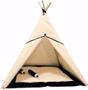 Imagem de Cabana Teepee Infantil+Tapete Acolchoado Preto 135X90X90Cm