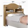 Imagem de Cabeceira 100% MDF Cama Box Solteiro 2 Nichos Robusta