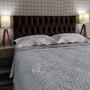 Imagem de Cabeceira 160 Cama Box Vintage Capitone Marrom Suede Painel RBL