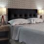 Imagem de Cabeceira 195 Cama Box Berlim Botone Preto Corano Com Pés RBL