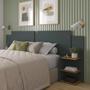 Imagem de Cabeceira 4 em 1 Cama Box Solteiro Casal Queen King Size Decoração Quarto 2 Mesinhas Laterais Criado Prateleiras Organizadoras PRADO MÓVEIS