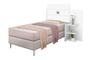 Imagem de Cabeceira ACAP Para Cama Box Solteiro Com Prateleiras Laterais Para Objetos Cor Branco