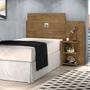 Imagem de Cabeceira Acapulco Cama Box Solteiro Prateleiras Organizadoras Mesinha Apoio Objetos Decoração Quarto Jequitibá - Lojas RPM