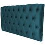 Imagem de Cabeceira Almofadada Luna Diamond Suede Azul Royal Queen 160 X 80 X 12 Rbl