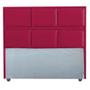 Imagem de Cabeceira Ana Cama Box Painel Casal 90  Suede Vermelho