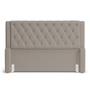 Imagem de Cabeceira Atena Para Cama Box Casal Padrão 140cm Capitonê com Frame Suede Bege - Desk Design