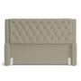 Imagem de Cabeceira Atena Para Cama Box King Size 195cm Capitonê com Frame Veludo Bege - Desk Design