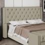 Imagem de Cabeceira Atena Para Cama Box King Size 195cm Capitonê com Frame Veludo Bege - Desk Design