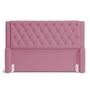 Imagem de Cabeceira Atena Para Cama Box Queen Size 160cm Capitonê com Frame Suede Rosa - Desk Design