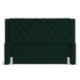 Imagem de Cabeceira Atena Para Cama Box Queen Size 160cm Capitonê com Frame Veludo Verde Escuro - Desk Design
