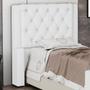 Imagem de Cabeceira Atena Para Cama Box Solteiro 90cm Capitonê com Frame Sintético Branco - Desk Design