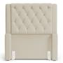 Imagem de Cabeceira Atena Para Cama Box Solteiro 90cm Capitonê com Frame Suede Bege Claro - Desk Design