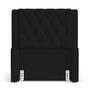 Imagem de Cabeceira Atena Para Cama Box Solteiro 90cm Capitonê com Frame Suede Preto - Desk Design
