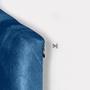 Imagem de Cabeceira Aurora Cama Box Solteiro Infantil em L Suspensa Almofadada Proteção Lateral Estofada Decoração Quarto - Azul Suede - RPM Móveis
