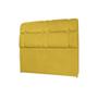 Imagem de Cabeceira Baú Imperatriz Cama Box Casal 140 cm Suede Amarelo - DL Decor