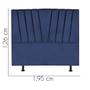 Imagem de Cabeceira Bélgica Cama Box Casal 195 cm Suede Azul