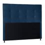 Imagem de Cabeceira Berlim 1,60 Cm Para Cama Box Queen Suede Azul Marinho