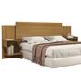 Imagem de cabeceira box ajustavel aurora 140/160 casal/queen com mesa de cabeceira design moderno MDF