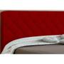 Imagem de Cabeceira Box Casal 140cm Paris Amassado Vermelho