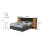 Imagem de Cabeceira Box Casal 160 Calitan Amêndoa Clean com Led - Lopas