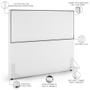 Imagem de Cabeceira Box Casal King Com Tachas 195 cm Vicenza L02 Facto Branco - Lyam Decor