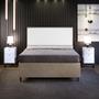 Imagem de Cabeceira Box Casal King Com Tachas 195 cm Vicenza L02 Facto Branco - Lyam Decor
