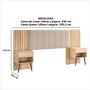 Imagem de Cabeceira Box Zara Hanover Casal e Queen Extensível com Mesa de Cabeceira e Capitonê - Robel