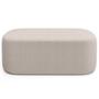 Imagem de Cabeceira Cama Box 100cm Lanna com Puff Recamier Doha W01 Bouclê Creme - Lyam Decor