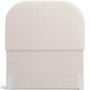 Imagem de Cabeceira Cama Box 100cm Lanna com Puff Recamier Doha W01 Bouclê Creme - Lyam Decor