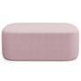 Imagem de Cabeceira Cama Box 100cm Lanna com Puff Recamier Doha W01 Bouclê Rosê - Lyam Decor