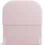 Imagem de Cabeceira Cama Box 100cm Lanna com Puff Recamier Doha W01 Bouclê Rosê - Lyam Decor