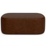 Imagem de Cabeceira Cama Box 100cm Lanna com Puff Recamier Doha W01 material sintético Marrom - Lyam Decor