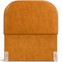 Imagem de Cabeceira Cama Box 100cm Lanna com Puff Recamier Doha W01 material sintético Whisky - Lyam Decor