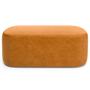 Imagem de Cabeceira Cama Box 100cm Lanna com Puff Recamier Doha W01 material sintético Whisky - Lyam Decor