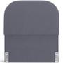 Imagem de Cabeceira Cama Box 100cm Lanna com Puff Recamier Doha W01 Suede Cinza - Lyam Decor