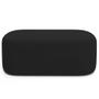 Imagem de Cabeceira Cama Box 100cm Lanna com Puff Recamier Doha W01 Suede Preto - Lyam Decor
