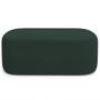 Imagem de Cabeceira Cama Box 100cm Lanna com Puff Recamier Doha W01 Suede Verde Musgo - Lyam Decor