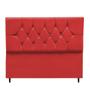 Imagem de Cabeceira  Cama Box Casal 140 cm Geovana Suede Vermelho