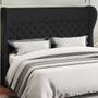 Imagem de Cabeceira Cama Box Casal 140 cm P05 Madrid Veludo Preto - Lyam Decor