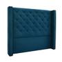 Imagem de Cabeceira Cama Box Casal 140 cm Vicenza Veludo Azul Marinho S04 - D'Rossi
