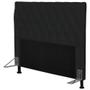 Imagem de Cabeceira Cama Box Casal 140cm Cristal material sintético Preto - JS Móveis