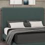 Imagem de Cabeceira Cama Box Casal 140cm Estofada Goya P05 Veludo Verde Musgo - Lyam Decor