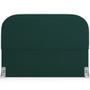 Imagem de Cabeceira Cama Box Casal 140cm Lanna com Puff Recamier Doha W01 Bouclê Verde - Lyam Decor